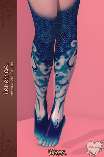 tenebrae. Mermaid Soul Tattoo - Wave (BOM)