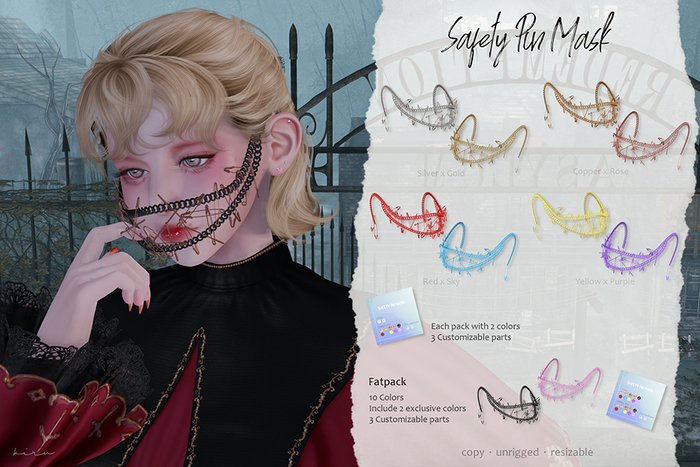 Kiru - Safety Pin Mask (Fatpack)