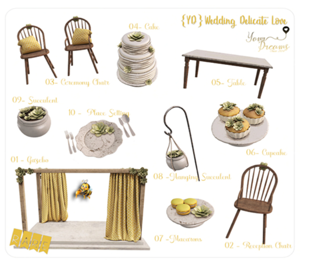 {YD} Wedding Delicate Love  -  Gazebo RARE