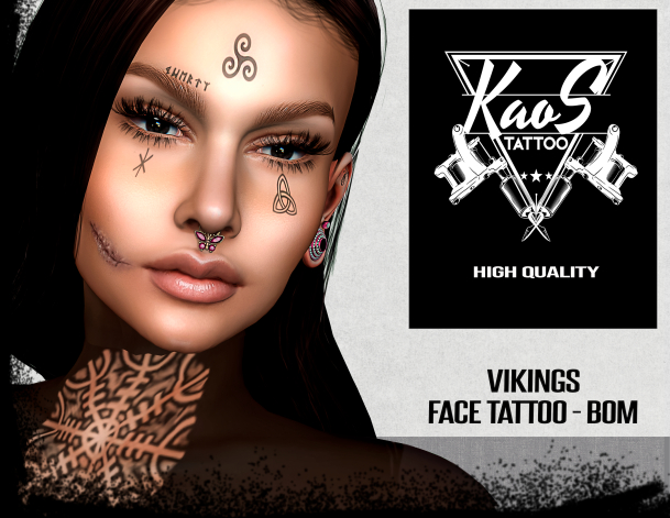 KAOS FACE VIKINGS TATTOO