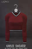 [JUSTICE] KAYLEE SWEATER - WINE