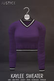 [JUSTICE] KAYLEE SWEATER - BERRY