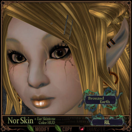 =^.^= Curious Kitties Fantasy Fuzz - Nor Ril Skin - Bronzed Earth
