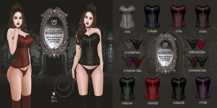 #10 BQ::Bad Bunny Corset::Red RARE
