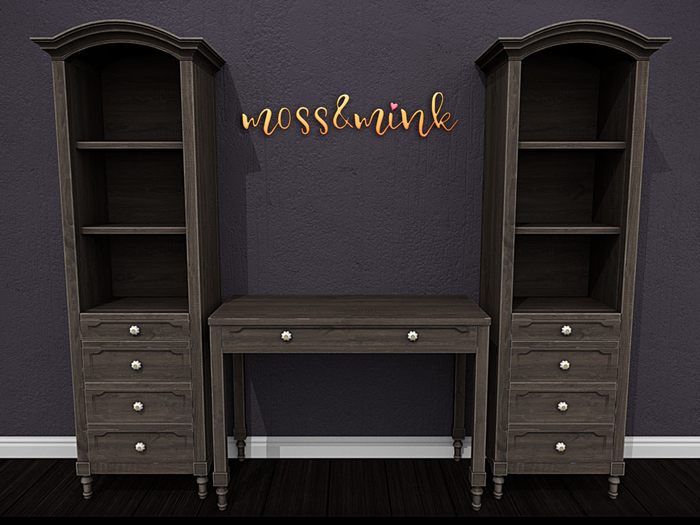 {moss&mink} Bella Bookcase & Desk