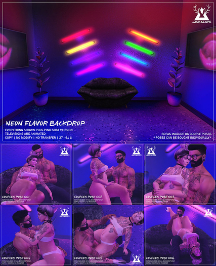 JACKALOPE / Neon Flavor Poses & Backdrop