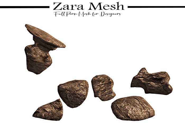 Zara Mesh - Rocks Pack 1 - FULL PERM MESH
