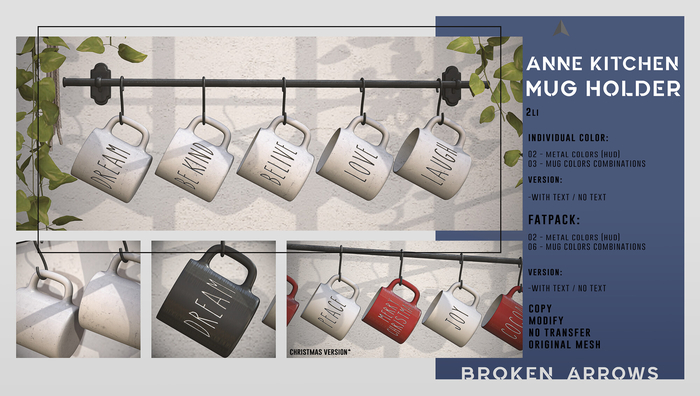 BROKEN ARROWS - Anne Kitchen - Mug Holder - FATPACK 
