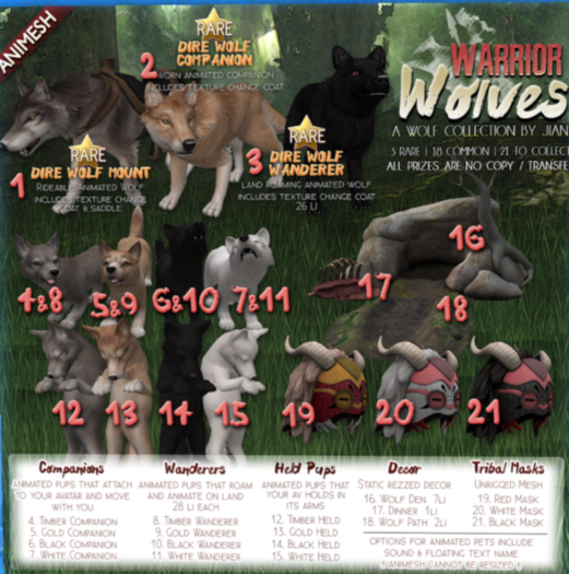 JIAN Warrior Wolves 20. White Mask BOX