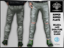 +V8-SHOP-RIPPER RIPPED-PANTS+OLIVE
