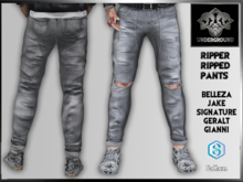+V8-SHOP-RIPPER RIPPED-PANTS+GRAY
