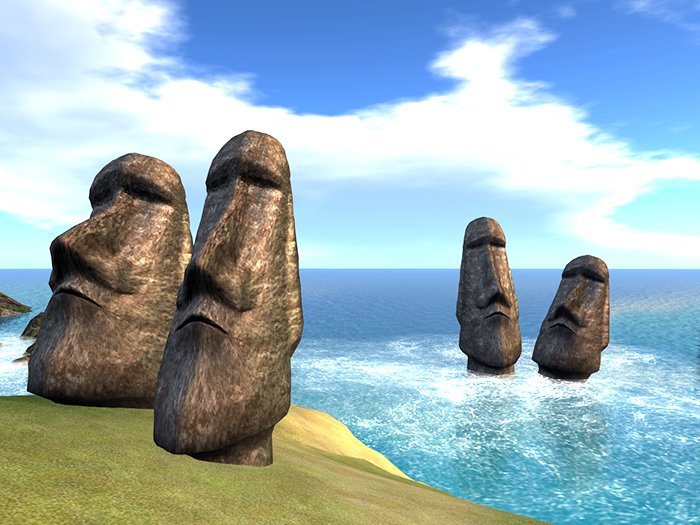 RAPA-NUI - MOAI statues - COPY, Easter island statues +offsim
