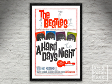 Beatles - A Hard Day's Night | Vintage Movie Poster | Plain Mesh Frame with 6 texture options 