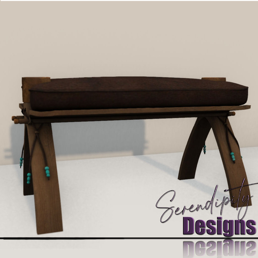 Serendipity Designs - Kalispell Decorative Leather Stool [WEAR ME]