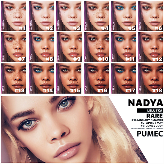 RARE  2  ---NADYA SKIN SET --- APRIL / MAY RARE -`ღ´- 