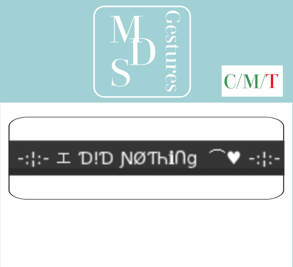 IdidNothing. By [m.d.] stone gestures