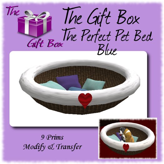 Sparkle's Perfect Cozy Pet Bed Blue
