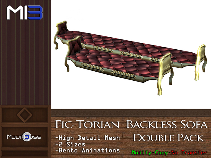 [MB3] Fic-Torian Backless Sofa - Double Pack