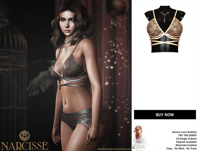 -Narcisse- ADD - Serena Bralette - New Gold