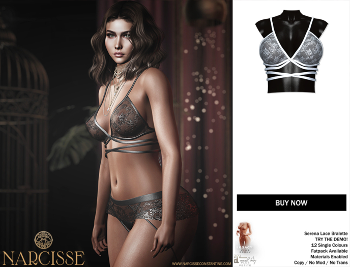 -Narcisse- ADD - Serena Bralette - Blue Smoke
