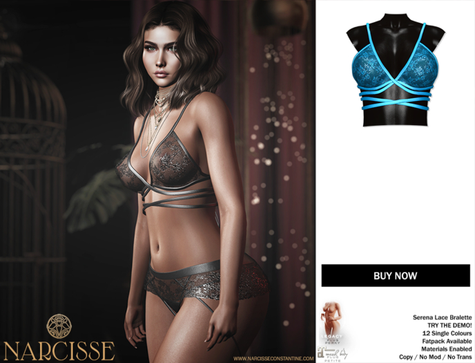 -Narcisse- ADD - Serena Bralette - Azure