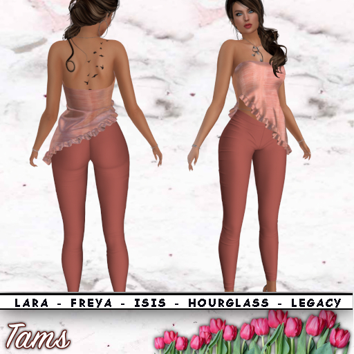 Bottom Ruffle Top and Leggings - Tasha
