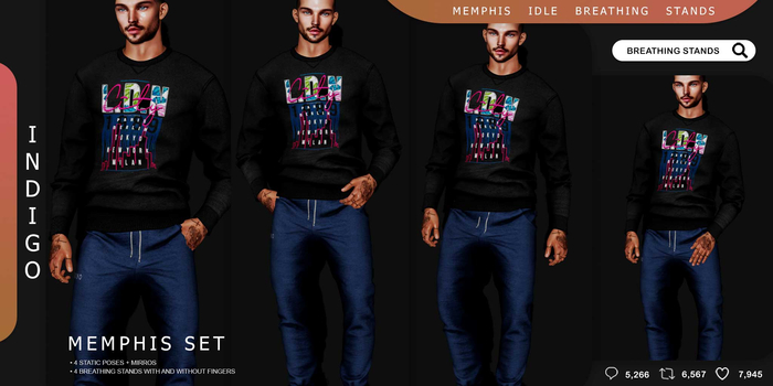 [InDiGo] Memphis Idle Breathing & Static Stands