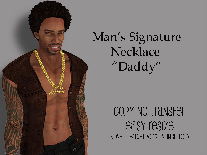 Exquisite Man's Necklace - Daddy (box)