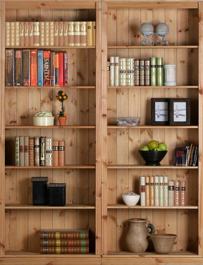 Pine bookcase 1 prim