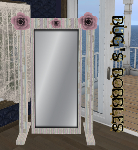 BB-Floor Mirror with Roses