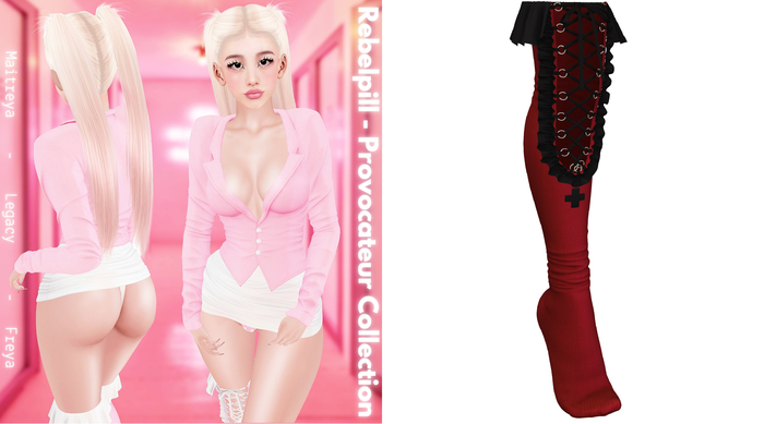 Rebelpill - Provocateur Collection Stockings Red