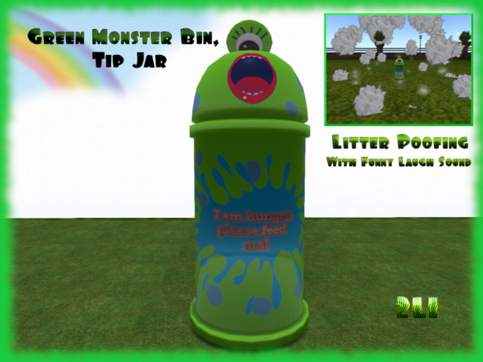 Green Monster Bin, Tip Jar (Boxed)