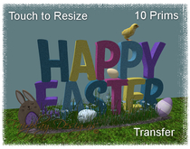 ~R~Happy Easter 3D Banner~