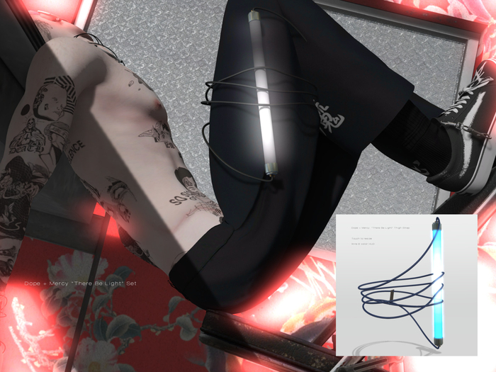 [Dope + Mercy] "There Be Light"Thigh Strap_Blue