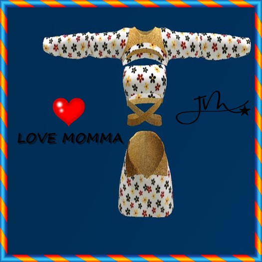 LOVE MOMMA FLOWER GOLD   JM