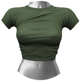 RIOT / Aubrey Crop Tee - Olive