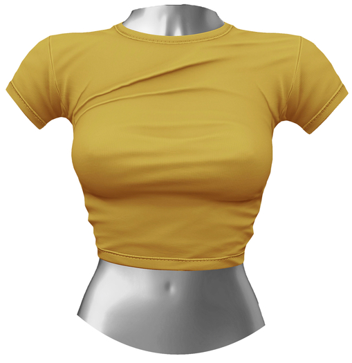 RIOT / Aubrey Crop Tee - Goldenrod