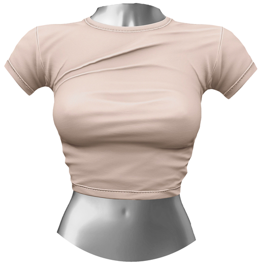 RIOT / Aubrey Crop Tee - Ghost