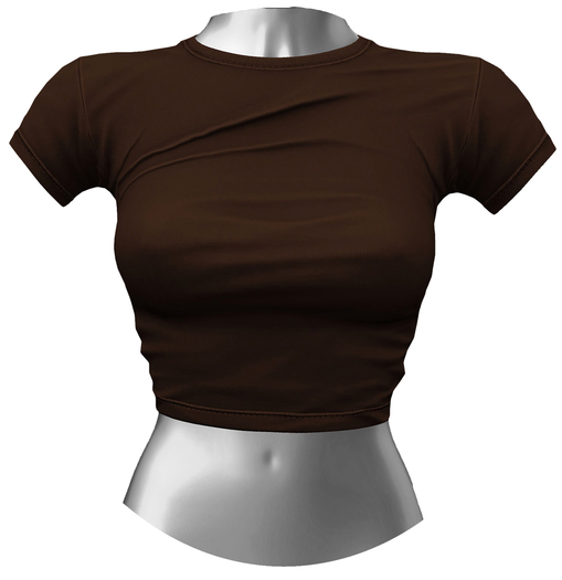 RIOT / Aubrey Crop Tee - Cocoa