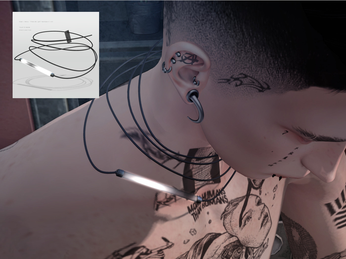 [Dope + Mercy] "There Be Light"Necklace_Black & White
