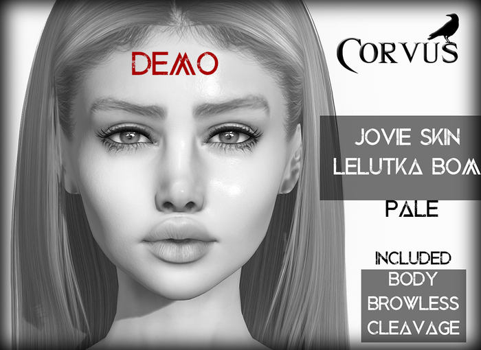Corvus : DEMO Jovie Skin Lelutka BOM