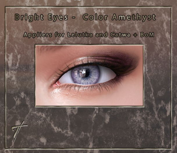 Tville - Bright Eyes *Amethyst* for Lelutka EVO / LeL EVO X / Catwa / BoM