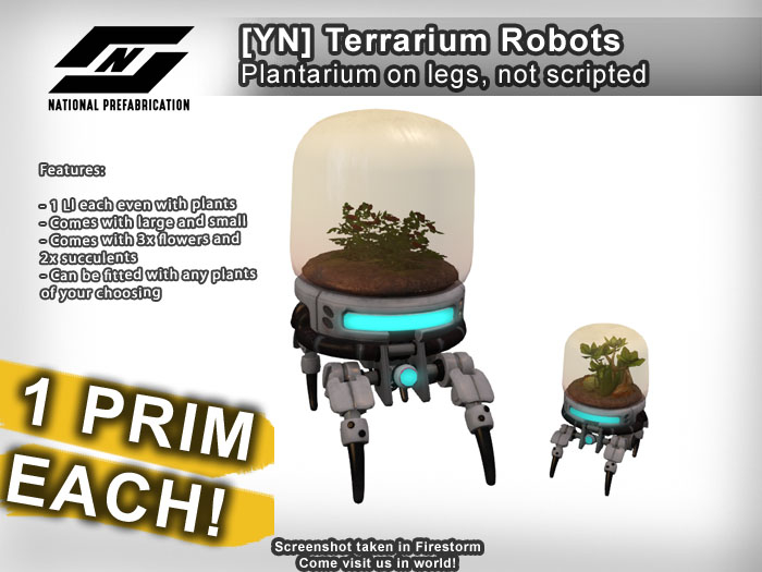 ![YN] Plant Robot サイバーパンクテラリウム/プランタリウムボット、インキュベーターロボット静的テラリウム1LI(植物付き)