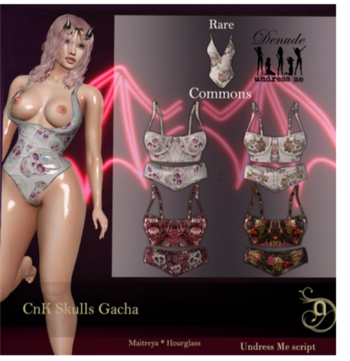 AtaMe - CnK Skulls, Lingerie, RARE, 