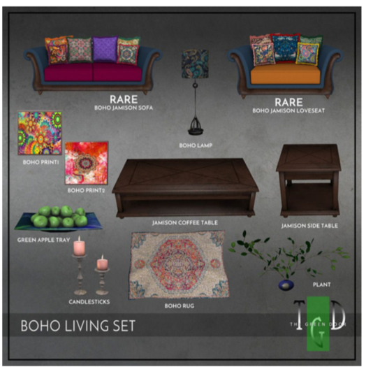 ~The Green Door~ Jamison Sofa - BOHO ADULT RARE