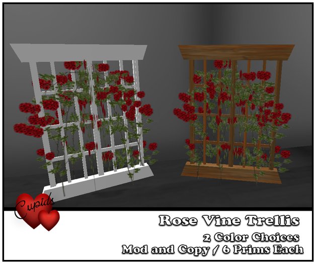 *Cupids* 2 Rose Trellis Arbors