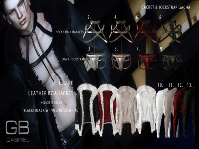 Jacket & Jockstrap GACHA GABRIEL Set RED LEGACY