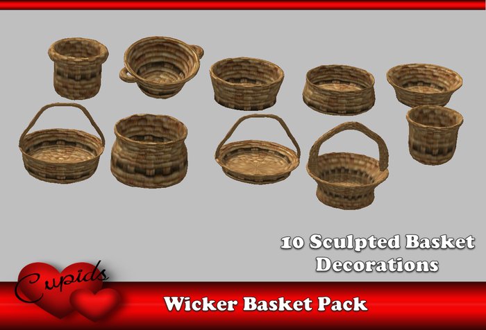 *CUPIDS* Wicker Baskets Natural Weaved