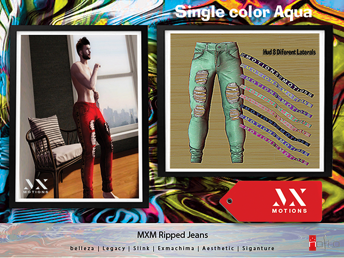 MXM Ripped Jeans PAck Aqua