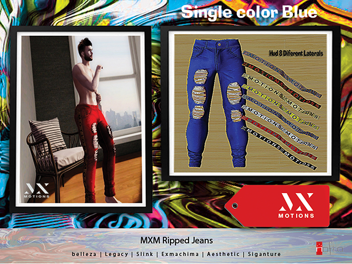 MXM Ripped Jeans Pack Blue